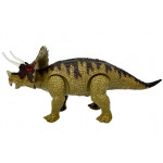 Dinosaurus na batérie Triceratops zelený